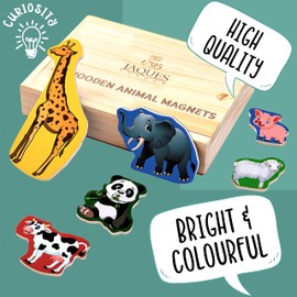 Jaques of London Animal Magnets for Kids | Animal Fridge Magnets for Kids | Wooden Kids Fridge Magnets | Since 1795