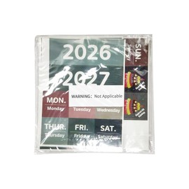 Boczif Classroom Graphic Pocket Monthly Calendar, Learning Week Days for Home or Kindergarten, Teacher School Kids Must Have Supplies (Spanish White)