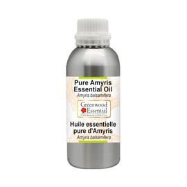 Greenwood Essential Pure Amyris Essential Oil (Amyris balsamifera) 100% Natural Therapeutic Grade Steam Distilled for Personal Care 300ml (10oz)