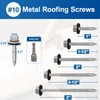 FMhotu Metal Roofing Screws #10×1Inch, 320-PCS, Hex Head Rustpert Coating