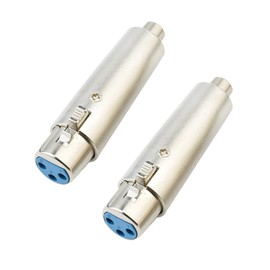 euroharry 2pcs XLR to RCA Audio Microphone Adapter 3 Pin XLR Female to RCA Female
