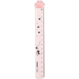 1Pc Pink Cute Cartoon Cats Claw Ruler Straight Ruler Painting Plastic Rulers Portable Scale Ruler Measuring Ruler Stationery Office School Supplies Drafting Tools and Drafting Kits