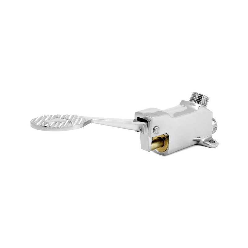 QWORK® Floor Mounted Copper Pedal Valve, Foot Operated Water Valve,