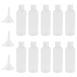Pack of 11 Travel Bottles for Filling, 100 ml Plastic Bottles Set, Travel Bottles with 3 Funnels, Empty Filling Bottles Travel, Travel Size Container, Cosmetic Bottles for Shampoo, Lotion, Conditioner