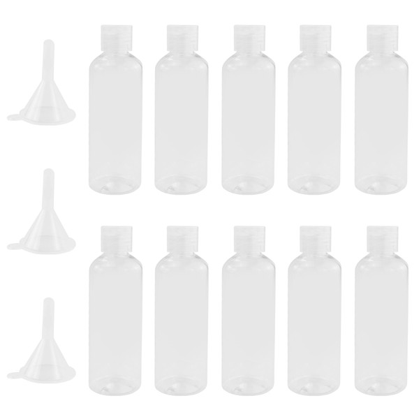 Pack of 11 Travel Bottles for Filling, 100 ml Plastic