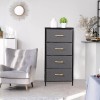Segawe Fabric Storage Tower with 4 Drawers Tall Chest of