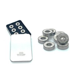 RSProRiders - 8 Pieces of Hybrid Ceramic 608 RS High Performance Bearings and Presentation Tin for Skateboard Trucks Scooters Wheel Roller Skate