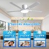 Ceiling Fans with Lights, Flush Mount Ceiling Fan with Remote/APP/Offline