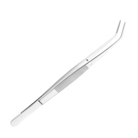 Rpanle Pinzette, Professionelle Pinzette aus Edelstahl, Schräge Pinzette, Spitz Pinzette, Präzisionspinzette für Zupfen von Augenbrauen, Barthaaren oder kleinen Härchen für Damen und Herren, 15.5cm