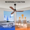 Obabala 52" Ceiling Fans with Light Remote Control Outdoor Wood