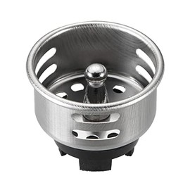 SANEI PH62F-S Sink Drain Stopper with Water Stopper Function, Diameter 1.7 inches (43 mm), Stainless Steel