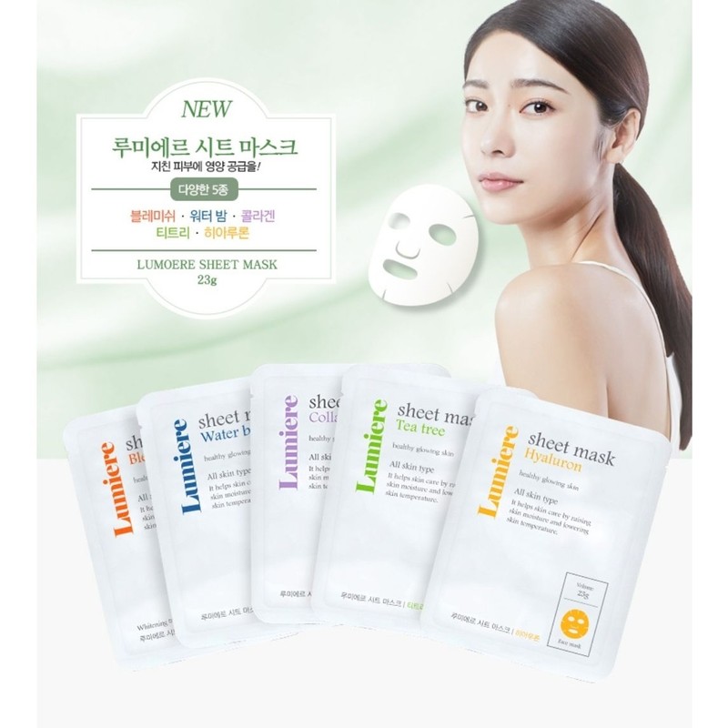 Lumiere mask pack, 5 types mixed, 50 sheets, collagen 50