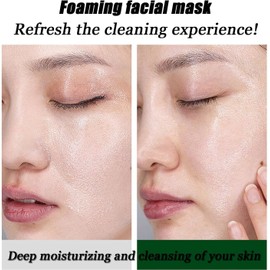 Mascarilla de espuma para el cuidado de la piel, 12 unidades control de aceite hidratante, limpieza profunda, máscara de espuma purificadora de burbujas