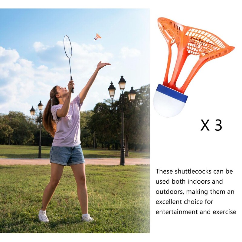 Voarge 3 Pieces Windproof Badminton Outdoor Badminton Shuttle, Windproof Nylon