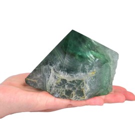 VIZYTOU Natural Green Fluorite Crystal Wand Irregular Quartz Column 2.2-2.8 Lbs