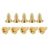 sourcing map Brass Wood Screws, M3.5x8mm Phillips Flat Head Self
