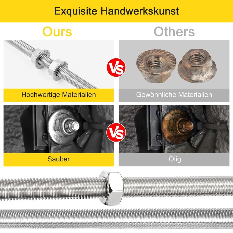 Threaded Rods M10 x 30 cm Threaded Rod Stainless Steel