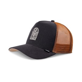 Djinns - Leaf Sun Trucker Cap Mesh Cap Hat Cap Hat Caps, black