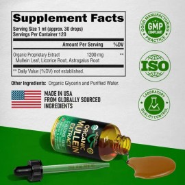 Nutra Harmony Mullein Apoyo Respiratorio Y Pulmones 120ml Sin Sabor