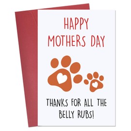Ithmahco Dog Mom Mothers Day Card, Mother'S Day Cards From Dogs, Dog Mom Gifts For Women, Funny Mother Cards From Daughter, Son, Husband