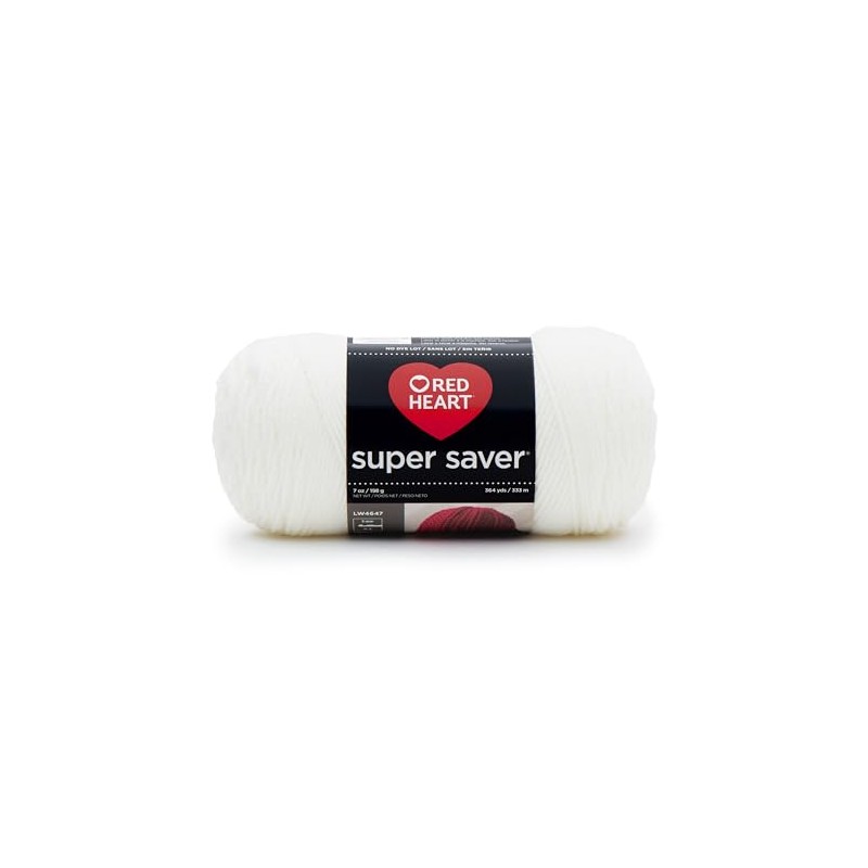 RED Heart Super Saver Yarn, Soft White
