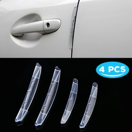 4PCS Clear Car Door Edge Guards Protectors Universal Anti-Scratch Trim Strip Self Adhesive for Car Decor Protection Sticker Trim Film for Cars RV Trucks SUVs Vehicle Sedans