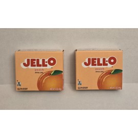 JELL-O 2 Box PEACH Jell-O Gelatin Dessert Mix 3 oz Per Box Jello Lot of 2 Exp 10-2026