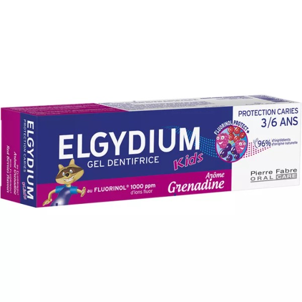 Elgydium Toothpaste Kid Cavity Protection Grenadine 3 to 6 years,
