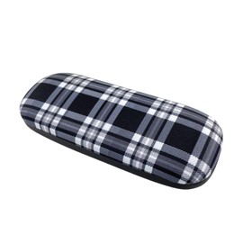 CHARMANT MT565 Glasses Case, Checkered Pattern, Hard Case, Slim, Compact, Magnet, Aluminum, Glasses, Sunglasses, Black