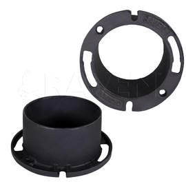 Raven DGDY6434 Extra Heavy Cast Iron Closet Flange, 2-1/2", 4” x 2-1/2”, Black