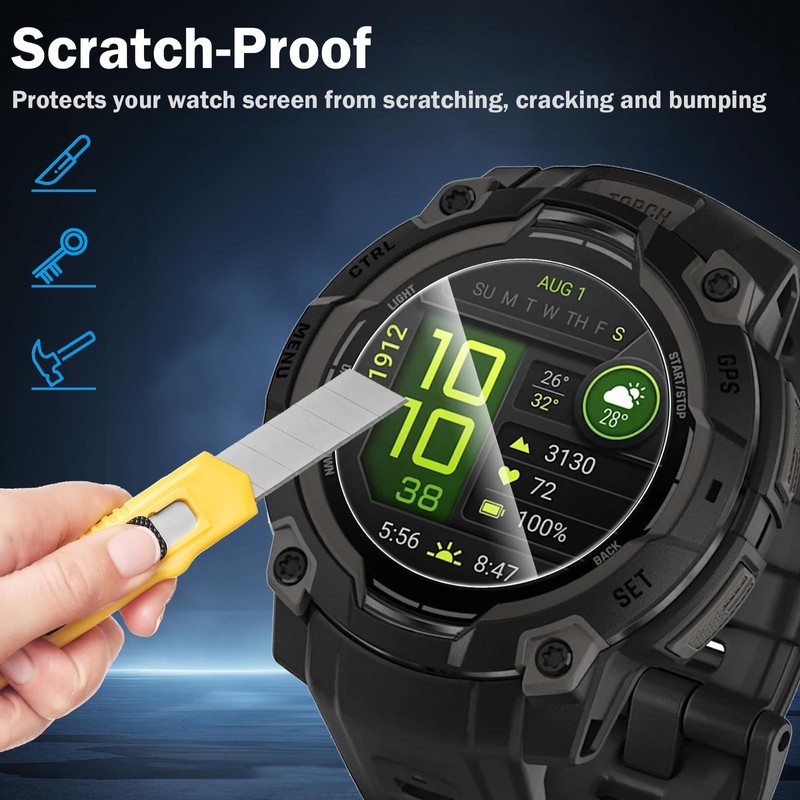 Simpeak 5-Pack Screen Protector Compatible with Garmin Instinct 3 45mm