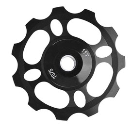 Alomejor Bicycle Rear Derailleur Aluminium Alloy 11T Pulley Jockey Wheels Rear Derailleur Pulley Gear Rolls for Road Mountain Bike Bicycle