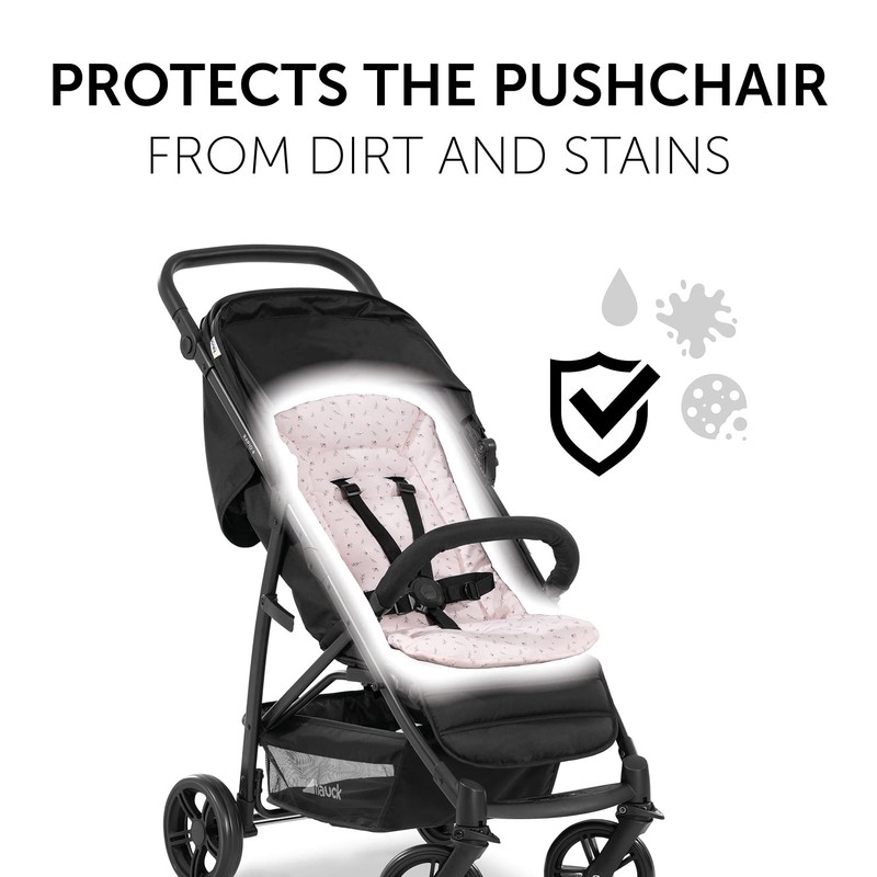 Hauck Padded Pushchair Liner, Flowers Rose - Universal Fit for