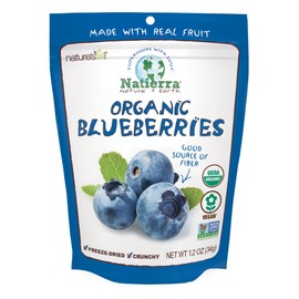 NATIERRA Nature's All Foods Organic Freeze-Dried Blueberries | Non-GMO & Vegan | 1.2 Ounce