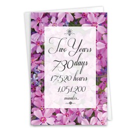 NobleWorks 2nd Anniversary Work Milestone Paper Card (Co-Worker) with 5 x 7 Inch Envelope (1 Card) 2 Year Time Count C9085AWG