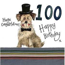 ALEX CLARK Happy 100th Birthday Dog Card