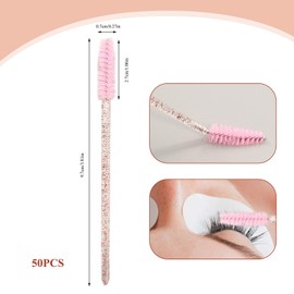 Eye Pads Lash Extensions,150 Pairs Eye Patches for Lash Extensions, Non-Woven Fabric, Various Shapes Natural Lint Free Gel Pads, Beauty Tool Kit, 50 Pieces Disposable Mascara Wands for Eyebrow