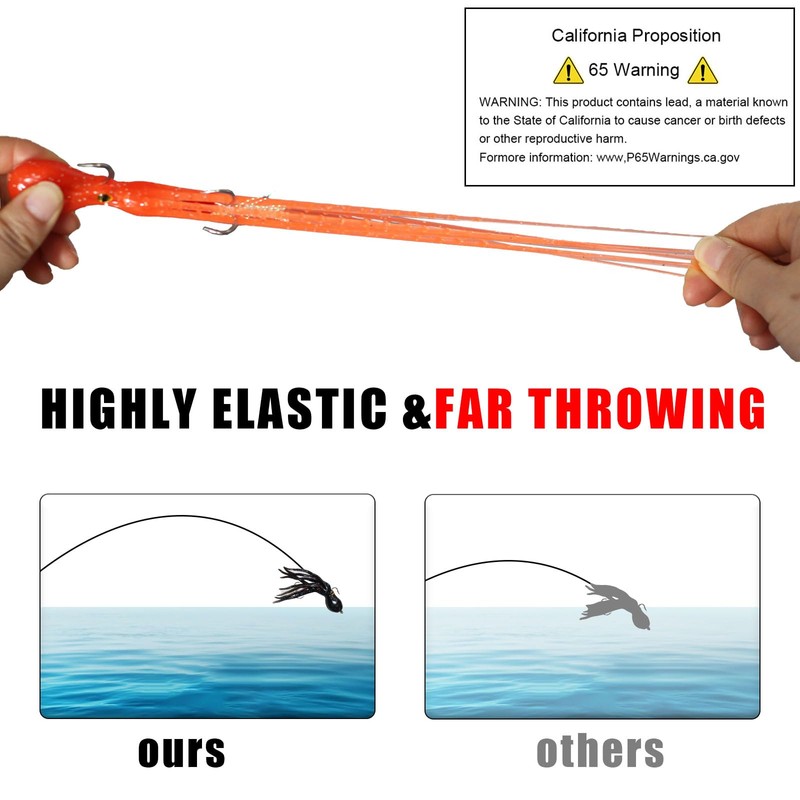 Pfeibk 5pcs Saltwater Fishing Lures Saltwater Fishing, Pre-Rigged Jig Heads