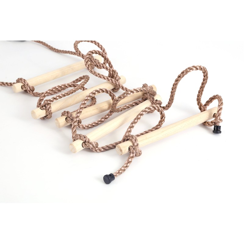 PLAYBERG 5 Step Climbing Wooden Rope Ladder