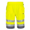 Portwest E043 Hi-Vis Summer Polycotton Shorts Yellow/Gray, Small