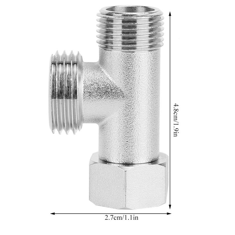 EBTOOLS Set of 2 three-way connector, connection for toilet diverter