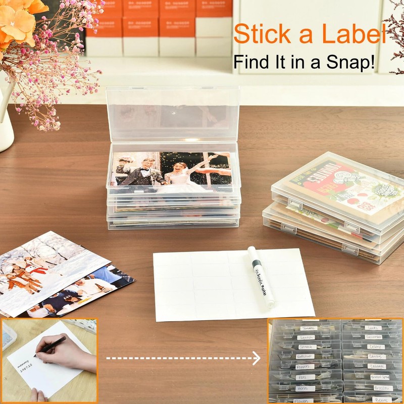 Photo Storage Box 5 x 7 Inches, 10 Inner Extra