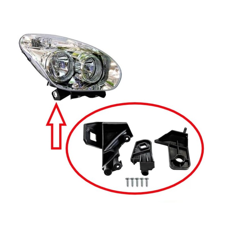 Headlight Repair Kit Bracket Mount Clips Right For FIAT Doblo