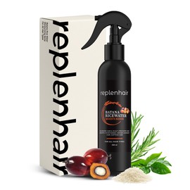 Replenhair Rice Water Batana Hair Growth Spray - Leave In Conditioner Infused with Batana Oil & Essential Oil for Hair Growth, Reduces Hair Fall, Dandruff & Promotes Thicker Hair - 250ml