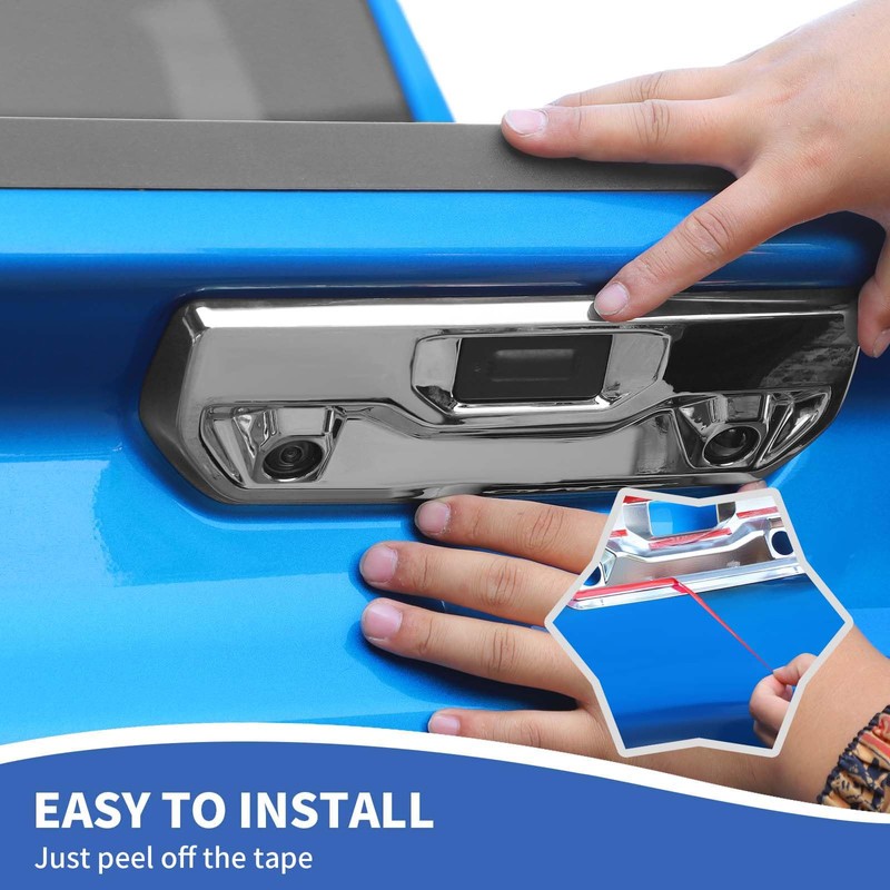 RAZPOY Tailgate Handle Cover Trim Compatible with Chevy Silverado &