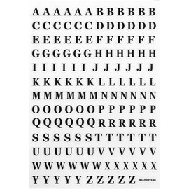 1Pc Black Fashion Letter Nail Art Stickers English Alphabet Nail Decals Adhesive Letter 3D Nail Foils for Women Girls Holographic Nail Letter Stickers, Nail Art Decoration Accessories, Polish