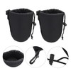 SEWACC 2PCS Shockproof Camera Lens Pouch Bag Thermal Insulation Protector