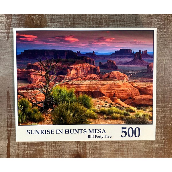 Tau Puzzles-500 Random Cut Pieces-Sunrise In Hunts Mesa