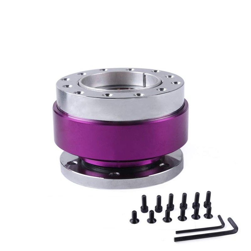 Riloer H841302 11 Hole Quick Release Car Steering Wheel Kit,