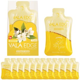 12 Pack 10ml Vala Edge Control Braiding Gel Pomade Strong Hold High Shine Made in Korea Beauty Styling Gel (Jasmine)